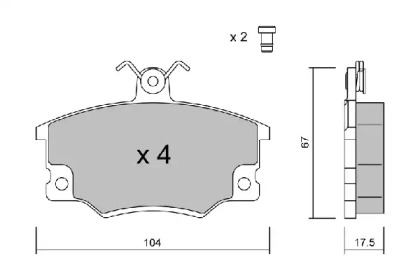 Тормозные колодки AISIN для ALFA ROMEO 146 (930_) 1.7 i.e. 16V (930.B1)